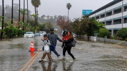 Video thumbnail: PBS NewsHour News Wrap: Biden tours flooding, storm damage in California