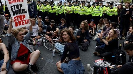 Video thumbnail: PBS NewsHour For Brexit protesters, a larger issue is at stake: democracy