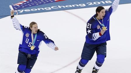 Video thumbnail: PBS NewsHour Ending 20-year Olympic drought, U.S. women’s hockey win gold