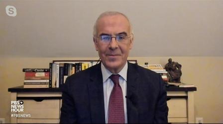 Video thumbnail: PBS NewsHour Brooks and Capehart on COVID relief and voting rights