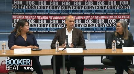Video thumbnail: NJTV News Booker wraps up Nevada swing with immigration roundtable