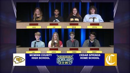 Video thumbnail: Scholars' Bowl McMinn County vs Cedar Springs