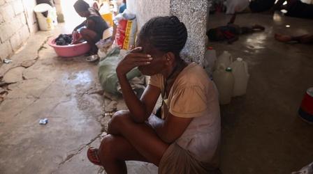 Video thumbnail: PBS News Hour Haitians try to flee increasingly inescapable gang violence