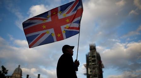 Video thumbnail: PBS NewsHour On Brexit, British PM stymied by rebels from his own party