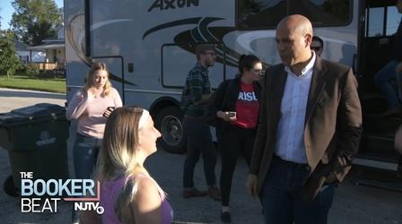 Video thumbnail: NJTV News On the trail in Iowa, Booker seeks to attract youth voters