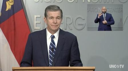 Video thumbnail: NC Emergency Management and Weather 12/08/20: Governor Cooper Briefing (English)