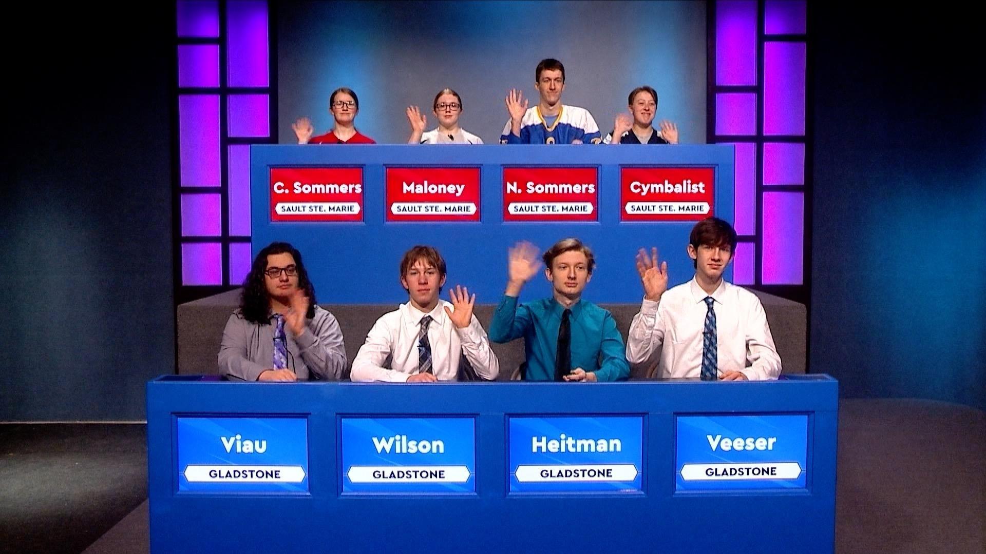 Sault Ste. Marie takes on Gladstone in this quarter final round of WNMU-TV's quiz tournament.