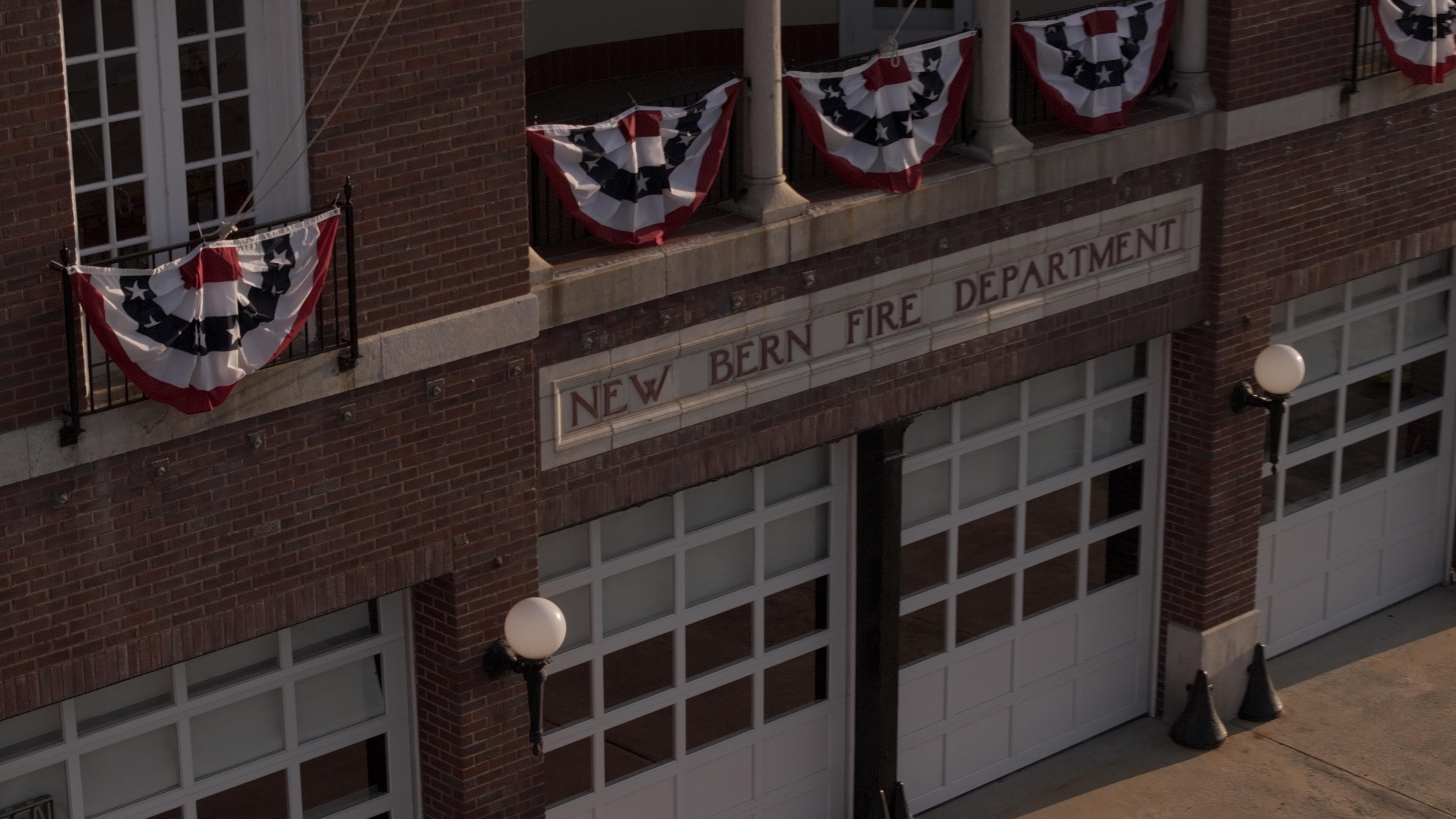 The New Bern fire department's building front.