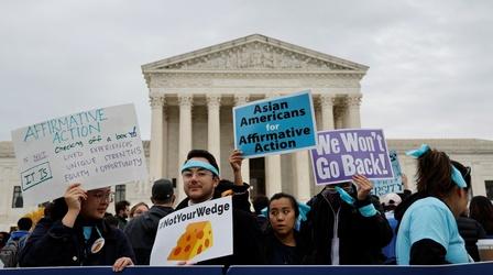 Video thumbnail: PBS NewsHour Supreme Court hears arguments in affirmative action cases