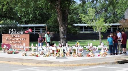 Video thumbnail: PBS NewsHour Uvalde struggles with trauma a year after school shooting