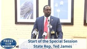 Video thumbnail: Press Club Start of the Special Session | State Rep. Ted James | 06/18