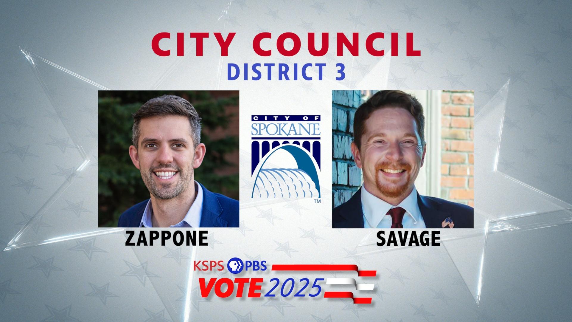 Challenger Christopher Savage debates incumbent Zack Zappone in the City Council District 3 race.