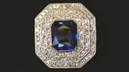 Appraisal: Diamond & Synthetic Sapphire Ring, ca. 1925
