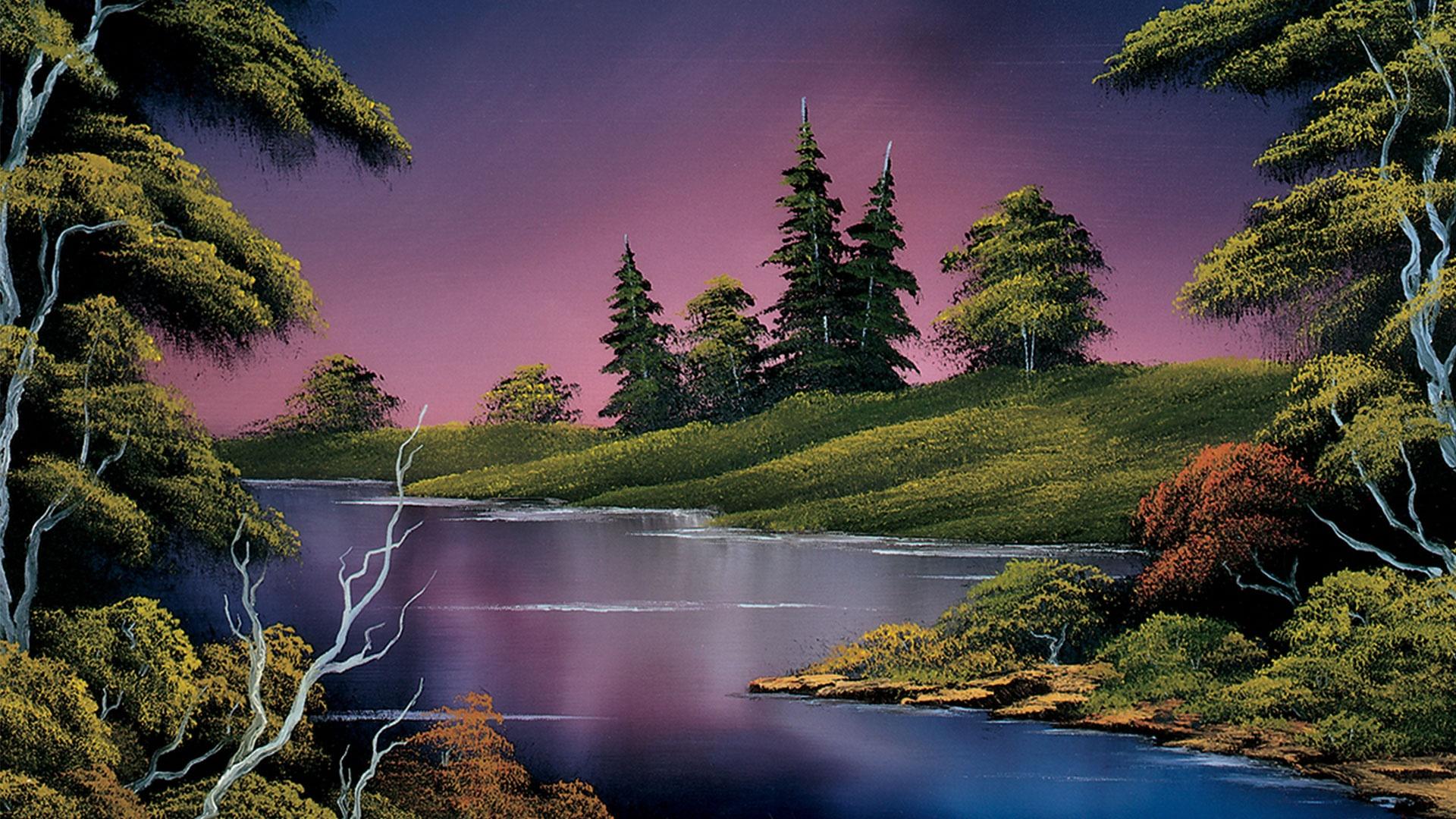Bob Ross Wet-on-Wet Oil Painting: Majestic Tree