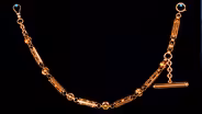 Appraisal: Gold Watch Fob Chain, ca. 1880