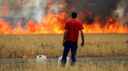 Video thumbnail: PBS NewsHour Europe struggles with wildfires, uncertainty amid heat wave