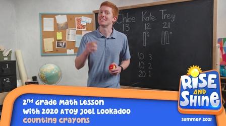 Video thumbnail: Rise and Shine Math Joel Lookadoo Counting Crayons
