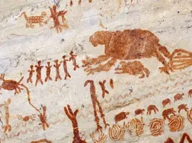Ancient Cliff Paintings in the Amazon