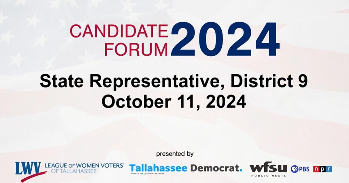 WFSU Documentary & Public Affairs | State Representative, District 9 - Candidate Forum for General Election - October 11, 2024 | Season 2024 | Episode 12