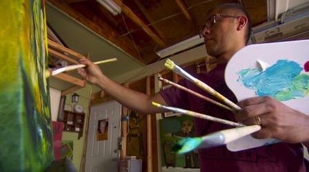 Video thumbnail: Oregon Art Beat William Hernandez, colorful and surreal | K-12