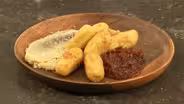 Corn Fritters with Country Ham and Tomato Jam  | Charlotte Cooks