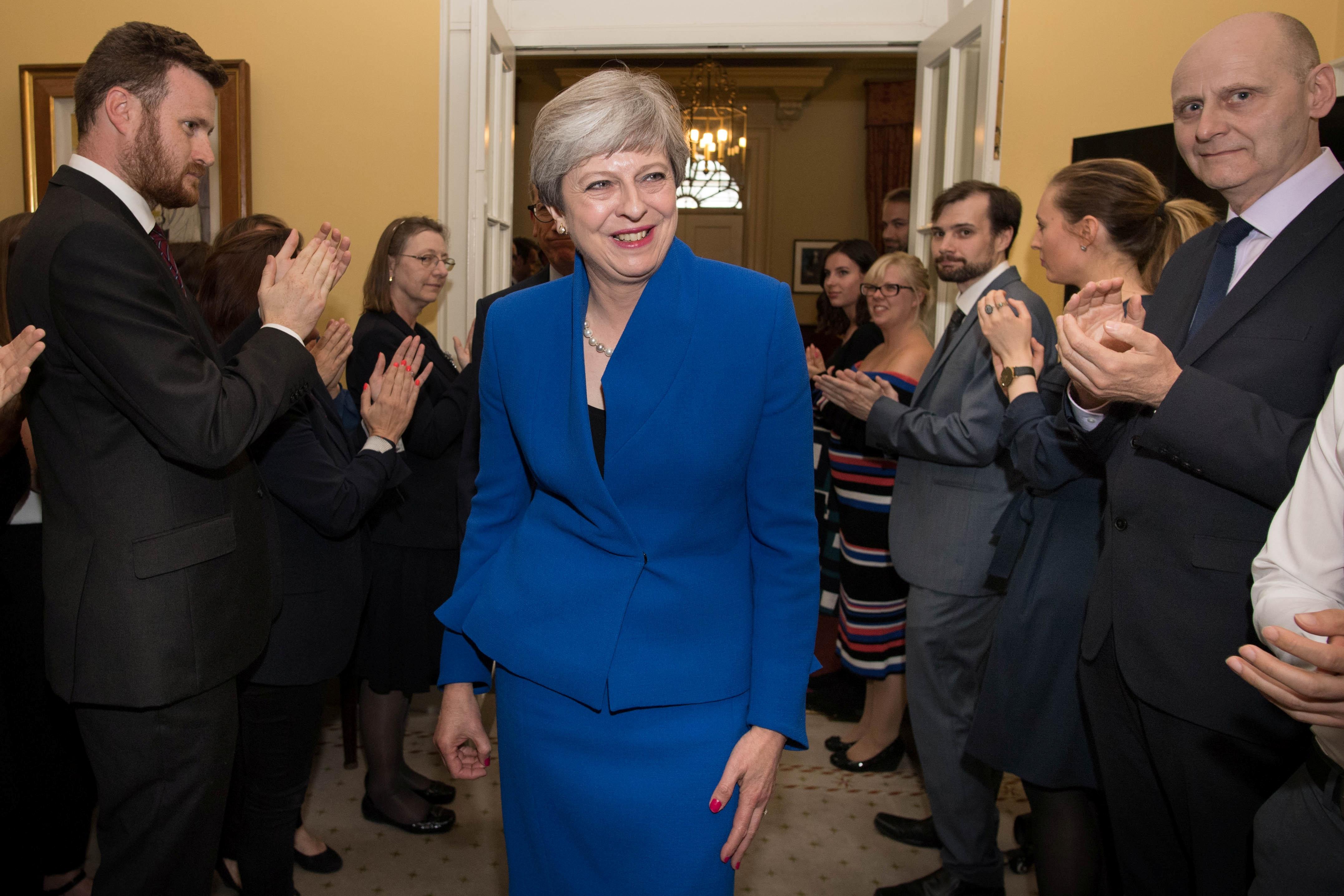 U.K.’s May vows to carry on after election losses