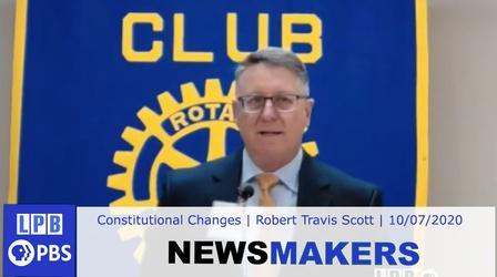 Video thumbnail: Newsmakers A Menagerie of Amendments | Robert Travis Scott | 10/07/2020