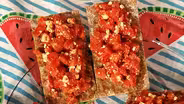 Watermelon Bruschetta and Salvias