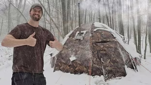 Hot Tent Camping in an Appalachian Snowstorm