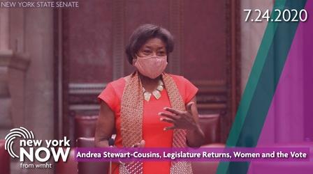 Video thumbnail: New York NOW Senate Leader Andrea Stewart-Cousins, Women and the Vote