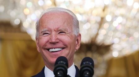 Biden takes victory lap as Senate backs infrastructure bill