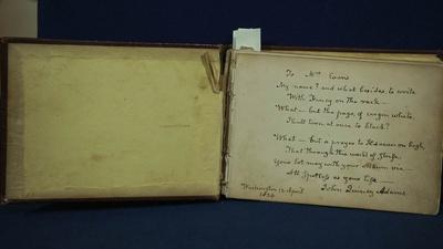 Appraisal: 1840 Autograph Album with Crockett Inscription