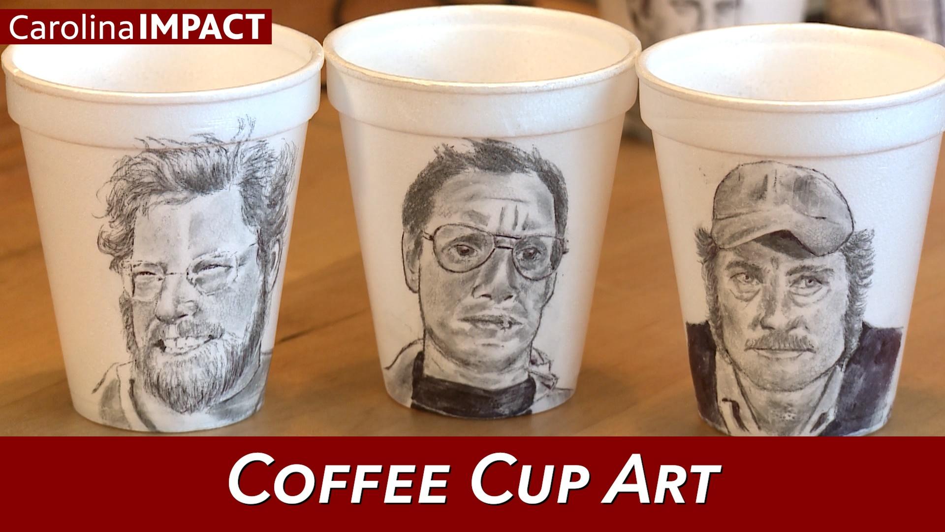 coffee bar funny word art paper cups