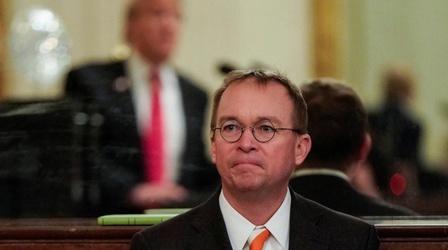Video thumbnail: PBS NewsHour Mulvaney objected to 2017 Ukrainian aid package, says Croft