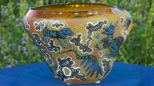 Appraisal: Ulrica Hydman-Vallien-painted Kosta Boda Vase