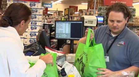 Food banks ask people to donate reusable shopping bags