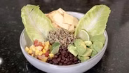 Quinoa Power Bowl with black beans and avocado