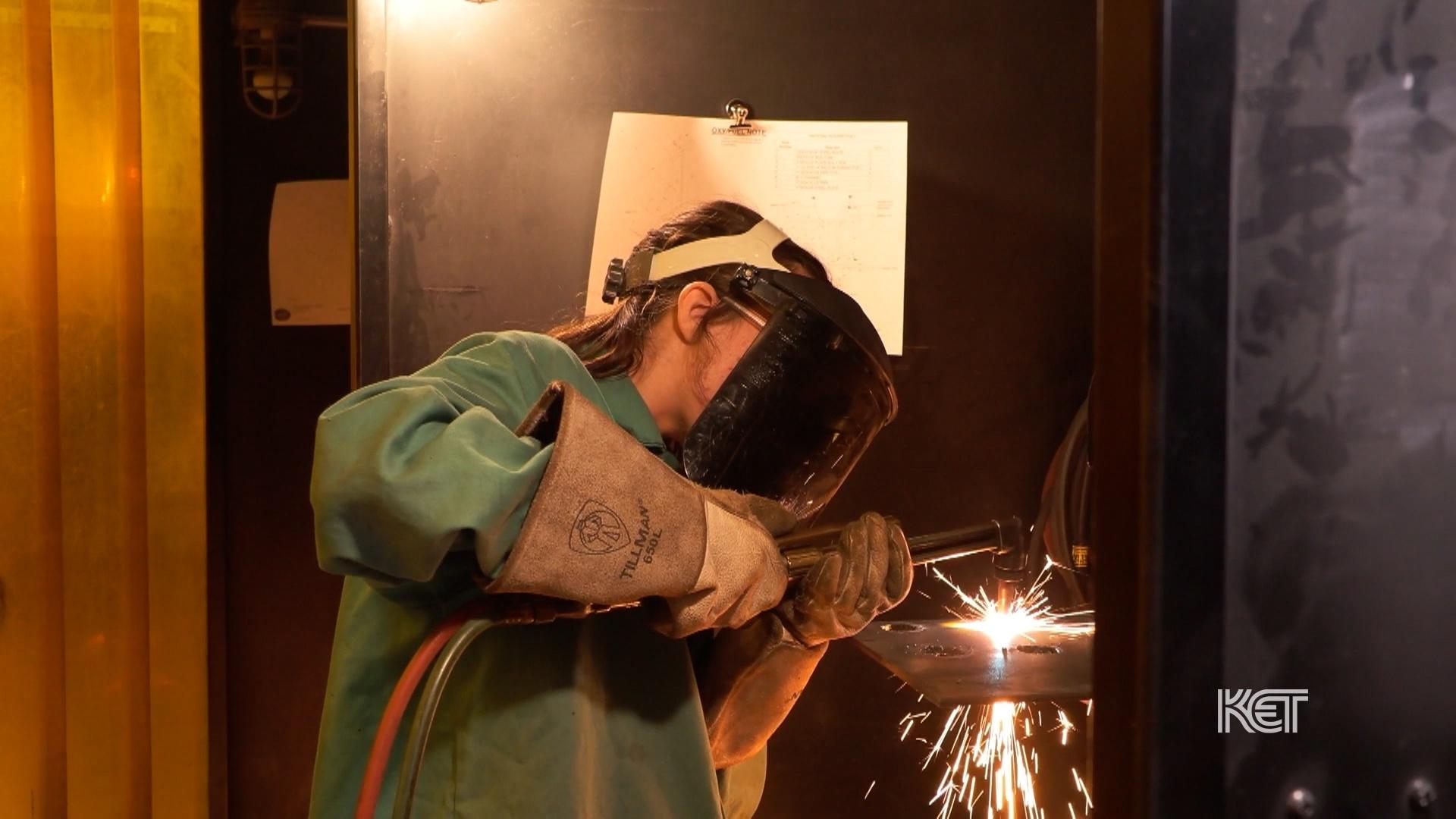 Young Women Compete In Welding Competition