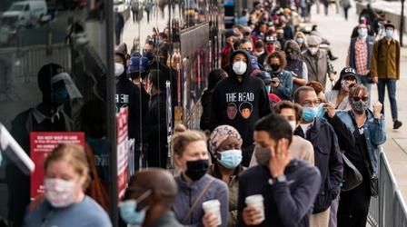 Video thumbnail: PBS NewsHour Sports, activism & COVID-19 create an unlikely polling place