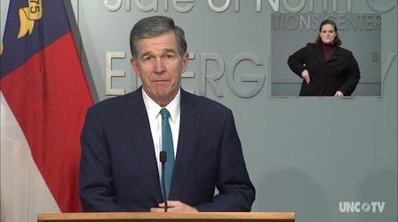 Video thumbnail: NC Emergency Management and Weather 11/17/20: Governor Cooper Briefing (English)