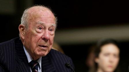 Video thumbnail: PBS NewsHour Former top diplomat George Shultz leaves a lasting legacy