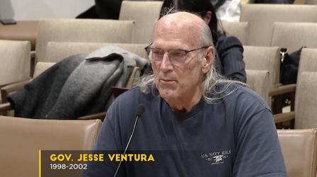 Video thumbnail: Almanac Former Gov. Jesse Ventura Testifies at Capitol