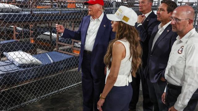 Trump visits 'Alligator Alcatraz' migrant detention facility