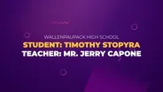 2021 Great Teachers Essay Contest Winner — Timothy Stopyra