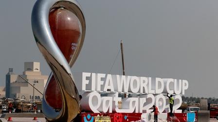 Video thumbnail: PBS NewsHour World Cup days away in Qatar fuels human rights concerns