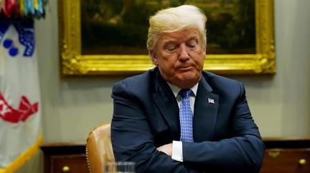 Video thumbnail: PBS NewsHour Cohen crimes ‘totally unrelated to the campaign,’ says Trump