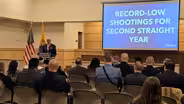 Murphy praises leaders and laws for record-low gun violence