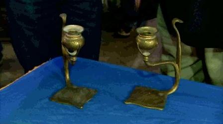 Video thumbnail: Antiques Roadshow Appraisal: Tiffany Studios Candlesticks, ca. 1910