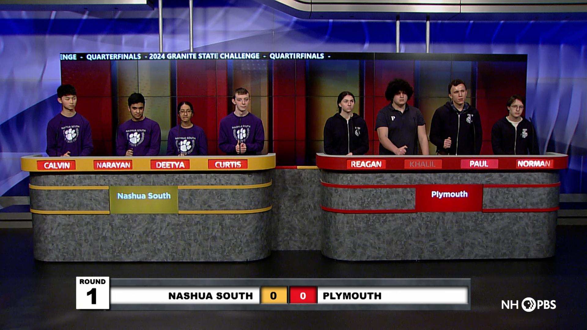 Granite State Challenge QF Plymouth Vs Nashua South Season 42  