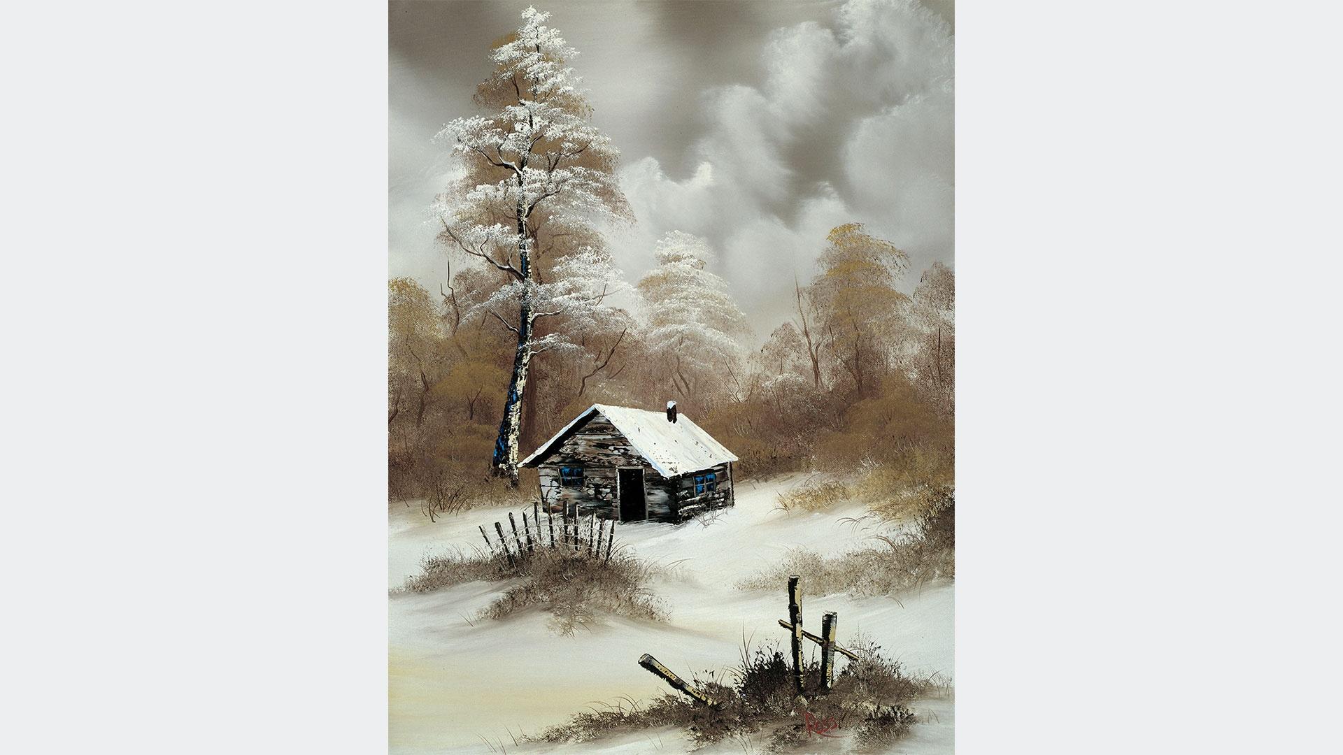 Winter Night By Bob Ross - Paint By Numbers - Painting By Numbers